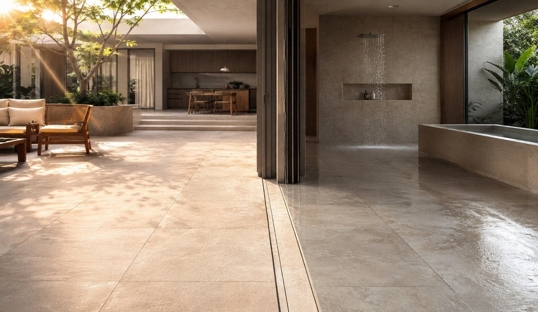 Premium tiled interior demonstrating thermal shock resistance in tiles