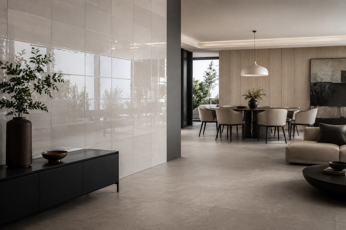 Glossy vs matte tiles comparison for modern home interiors
