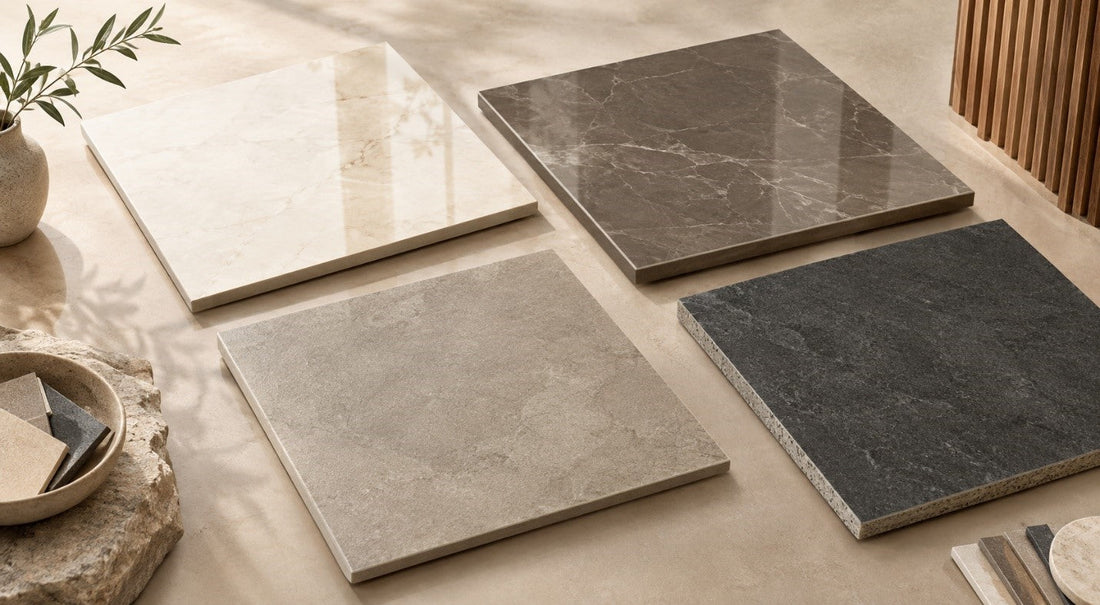 Types of vitrified tiles including GVT PGVT Double Charge and Full Body