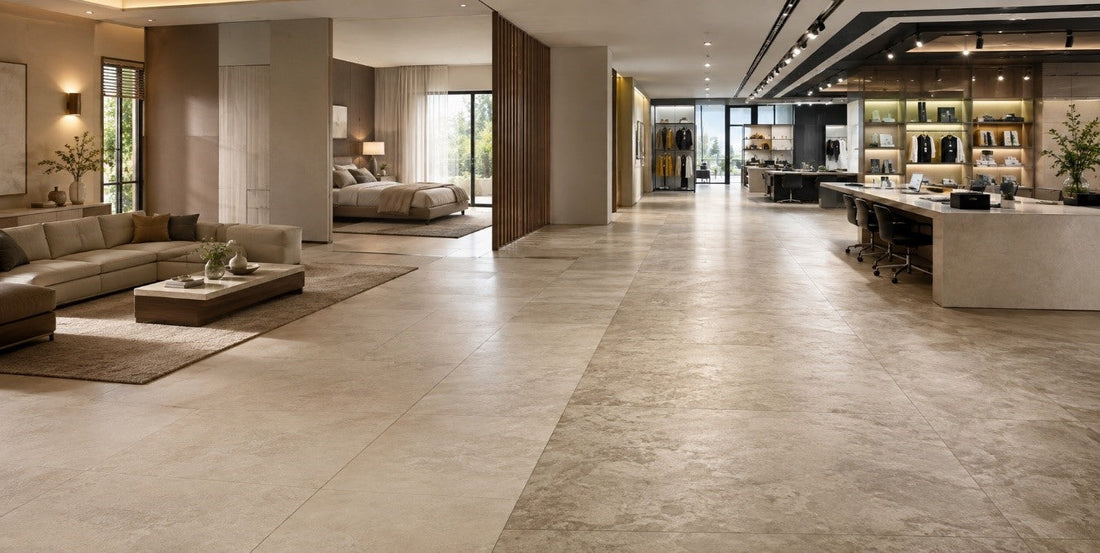 PEI rating for tiles based on different traffic levels in residential and commercial spaces