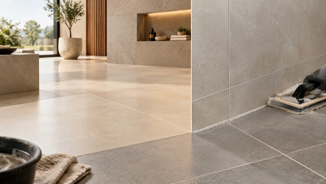 Tile grout filling joints between ceramic and vitrified tiles