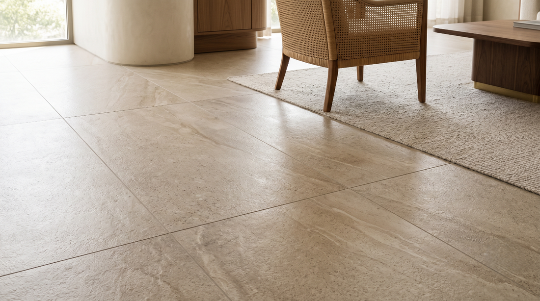 Premium tiled flooring illustrating breaking strength and tile durability